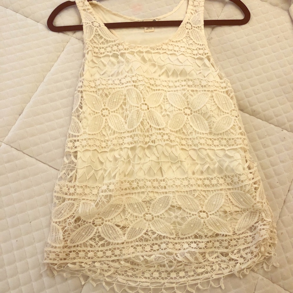 Tikirani crocheted lace tank